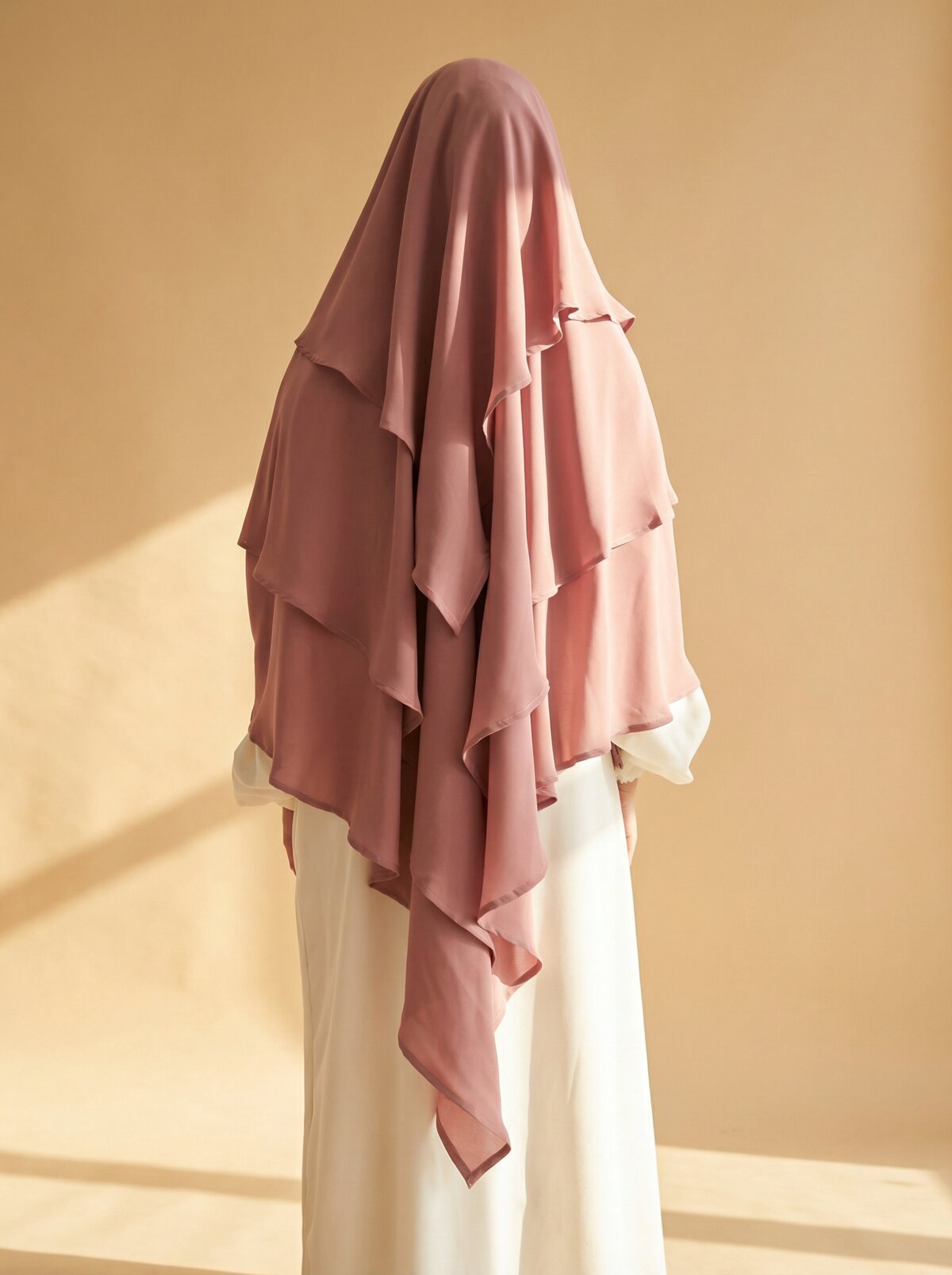 Diamond Chiffon Khimar 2 Strati - retro