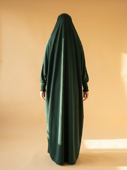 Abaya Open-front Sage - retro