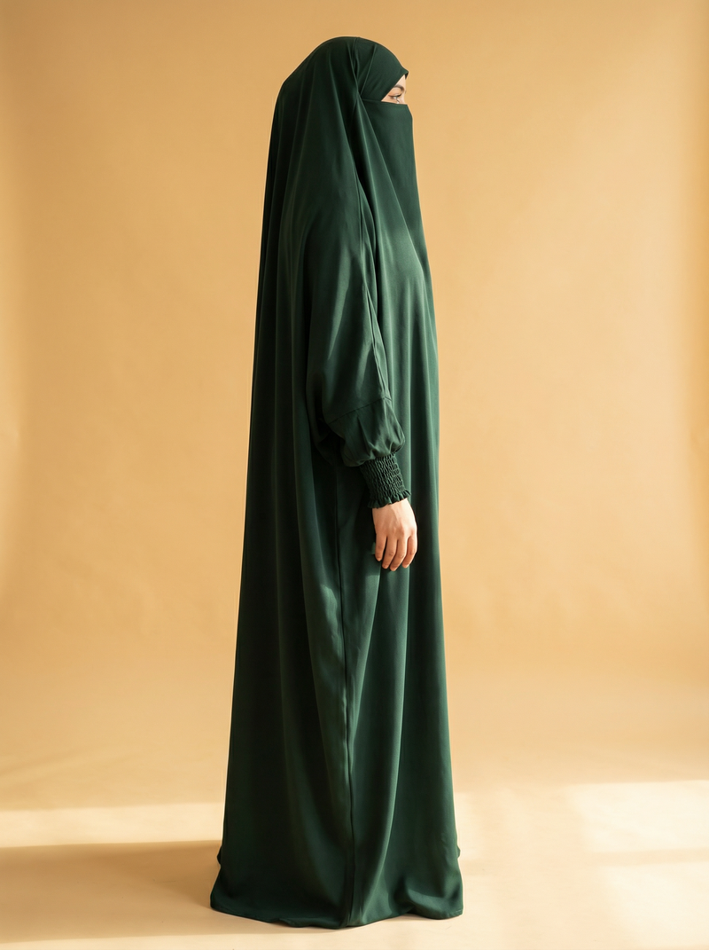 Abaya Open-front Sage - lato